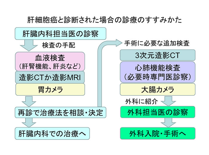 肝細胞がんと診断された場合の診療の流れ