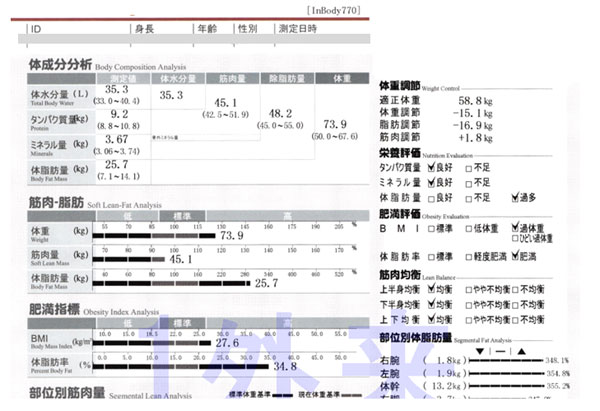 体組成計レポート